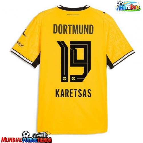 Camiseta Borussia Dortmund Konstantinos Karetsas #19 Primera Equipación Replica 2026-27 mangas cortas